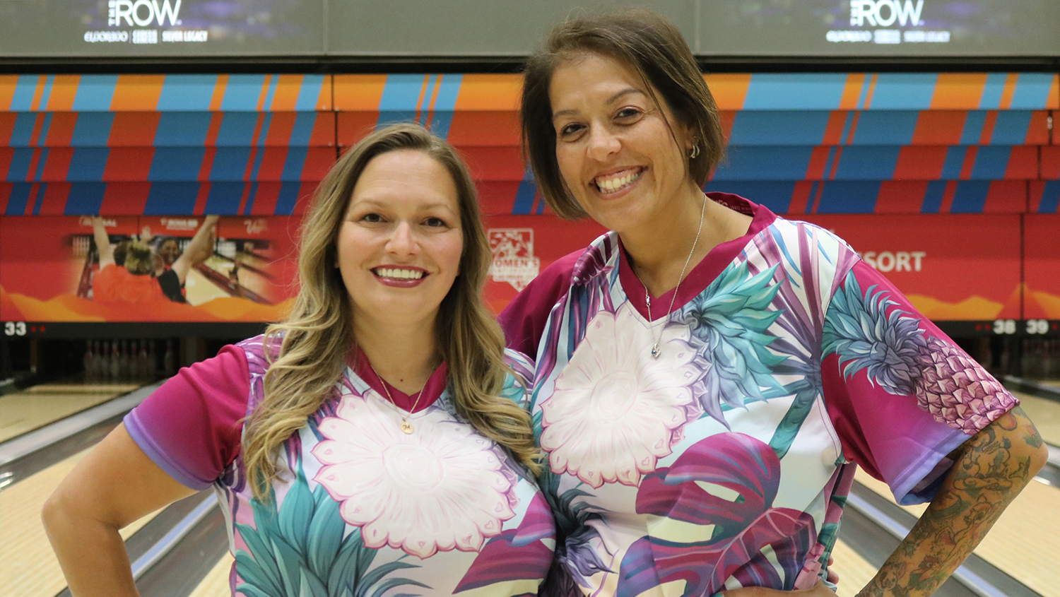 Melinda Walters and Mary DeStasio at the 2024 USBC Women&#39;s Championships
