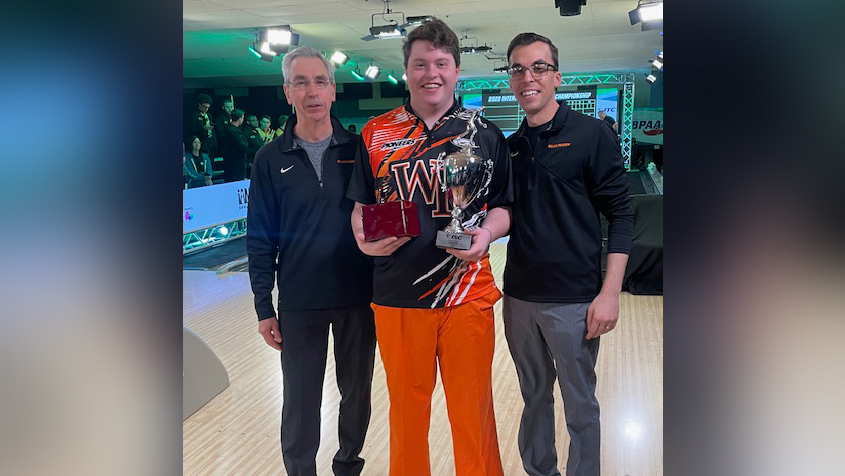 Tom Laskow, Brandon Vallone and Greg Hatzisavvas at the 2022 Intercollegiate Singles Championships