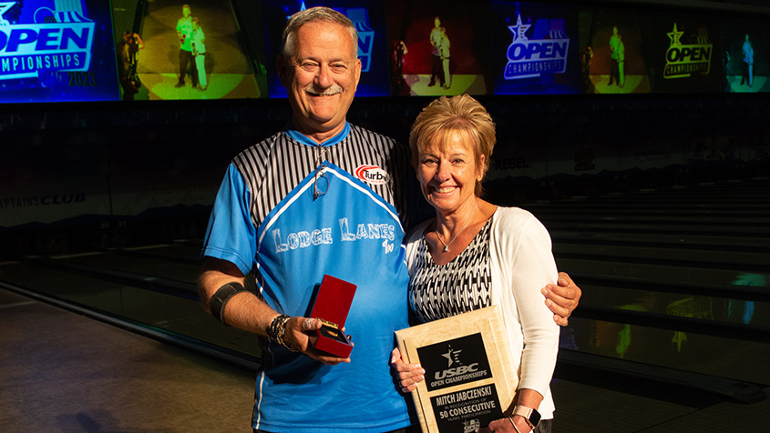 Mitch and Dee Jabczenski at the 2023 USBC Open Championships