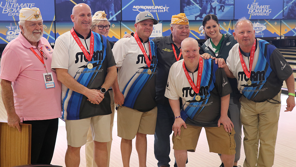 Special Olympics athletes receiving their medals in team competition at the 2024 National Unified Tournament