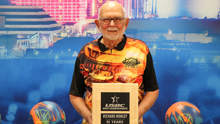 Richard Morley celebrates 50 years at the USBC Open Championships