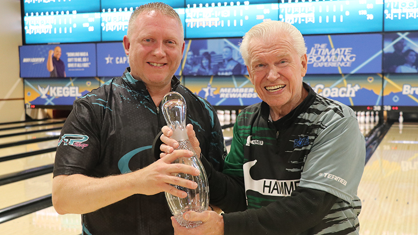 Ryan and Frankie May Jr. at the 2024 USBC Open Championships