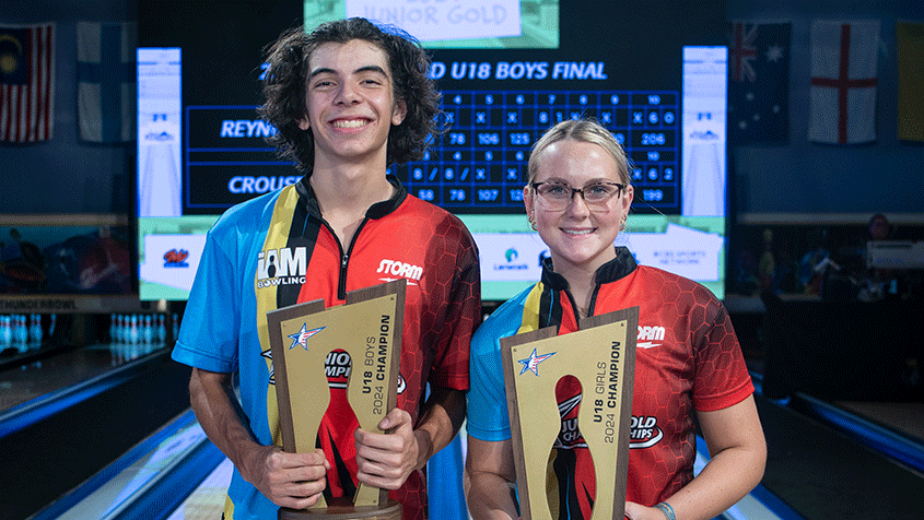 Reynoso and Capron after winning U18 titles